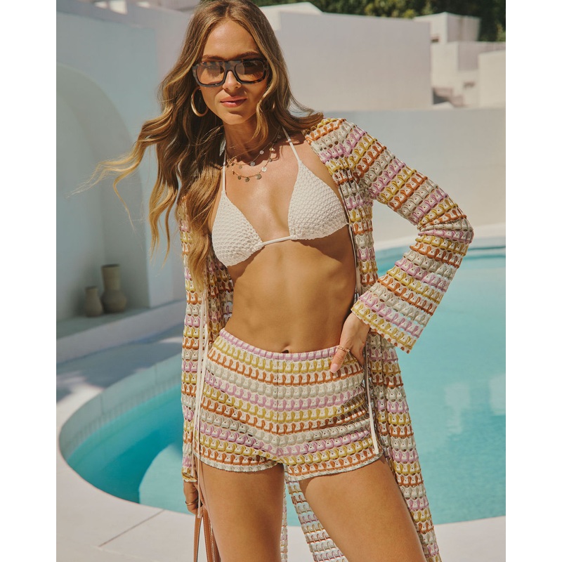 Capri Calling Crochet Cover Up Shorts