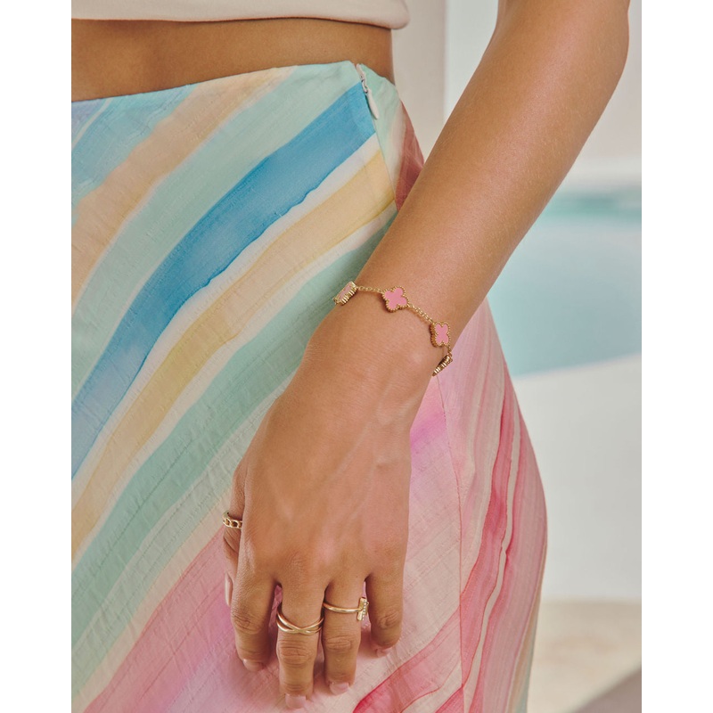 Capri Crush Clover Charm Bracelet