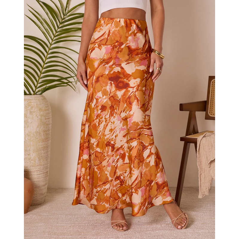 Chasing Sunsets Abstract Maxi Skirt