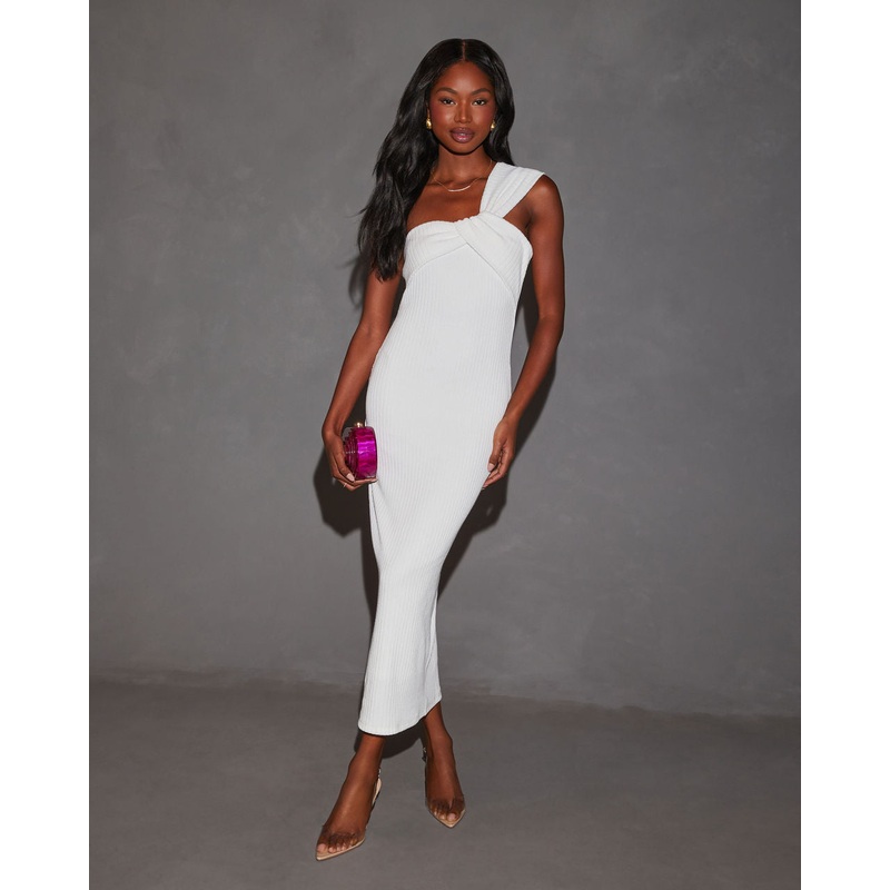 Emberly One Shoulder Midi Dress