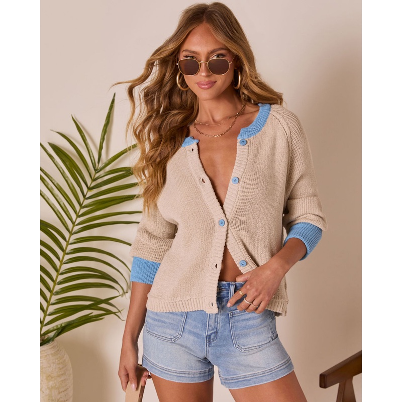 Ester Knit Color Block Cardigan