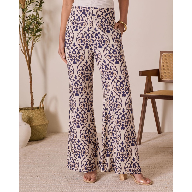 French Kissed Abstract Print Pants