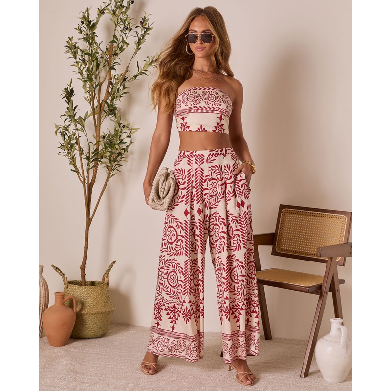 Homestead Wide Leg Printed Pants
