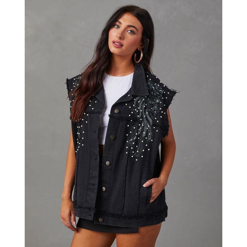 Kearney Oversized Statement Denim Vest