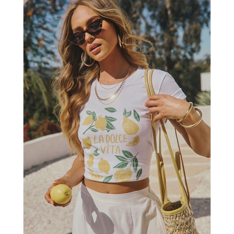 La Dolce Vita Lemon Short Sleeve Graphic Tee