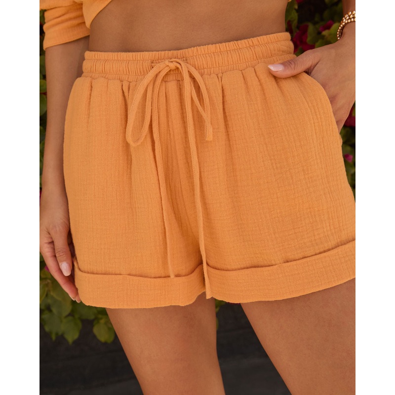 Ocean Kissed Cuffed Drawstring Shorts