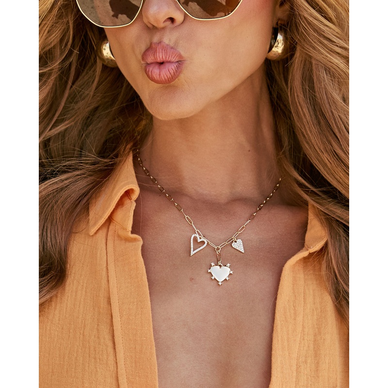 Summer Romance Heart Charm Necklace
