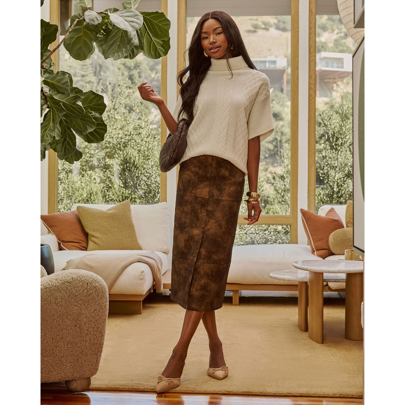 Take Me On Leather Midi Skirt|Brown|XS|S|M|L|XL