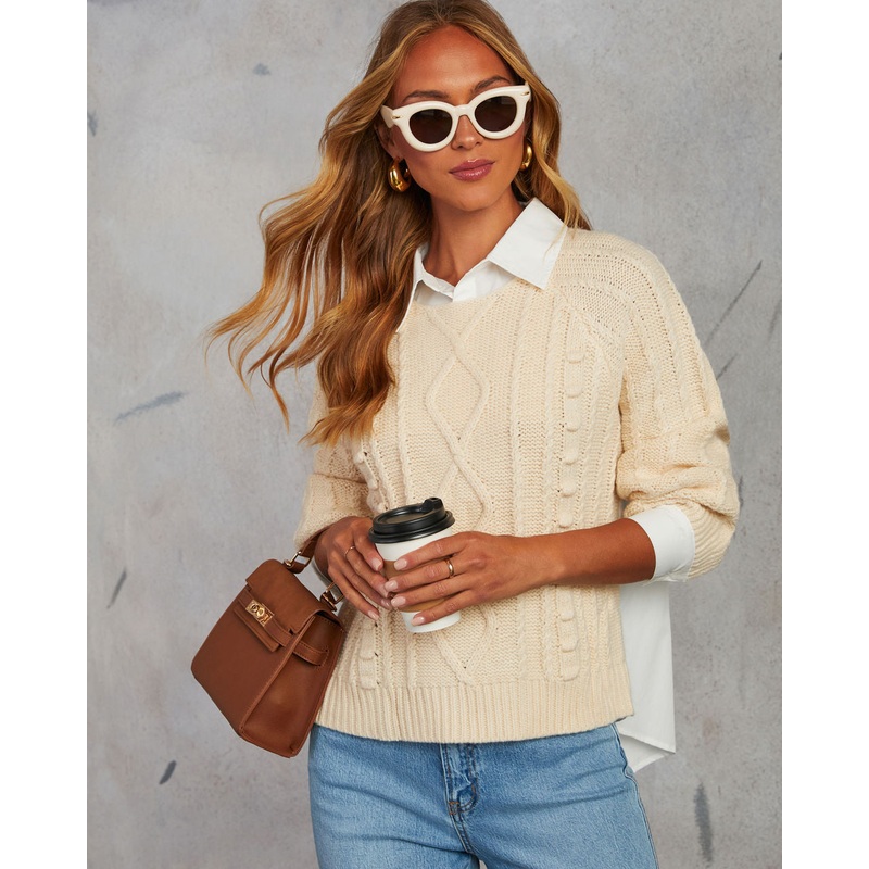 Teachers Pet Collared Pullover Sweater