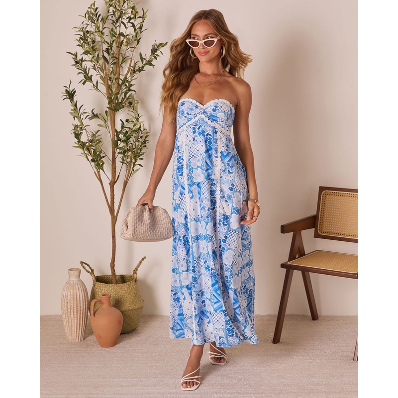 Arlowe Floral Patchwork Maxi Dress