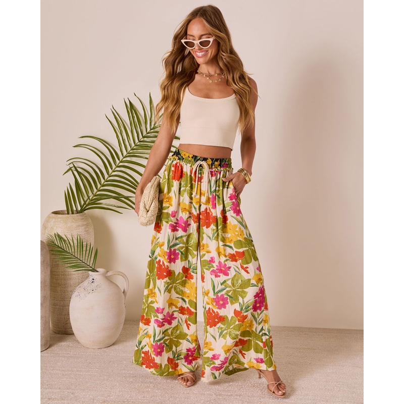 Betsie Drawstring Floral Pants