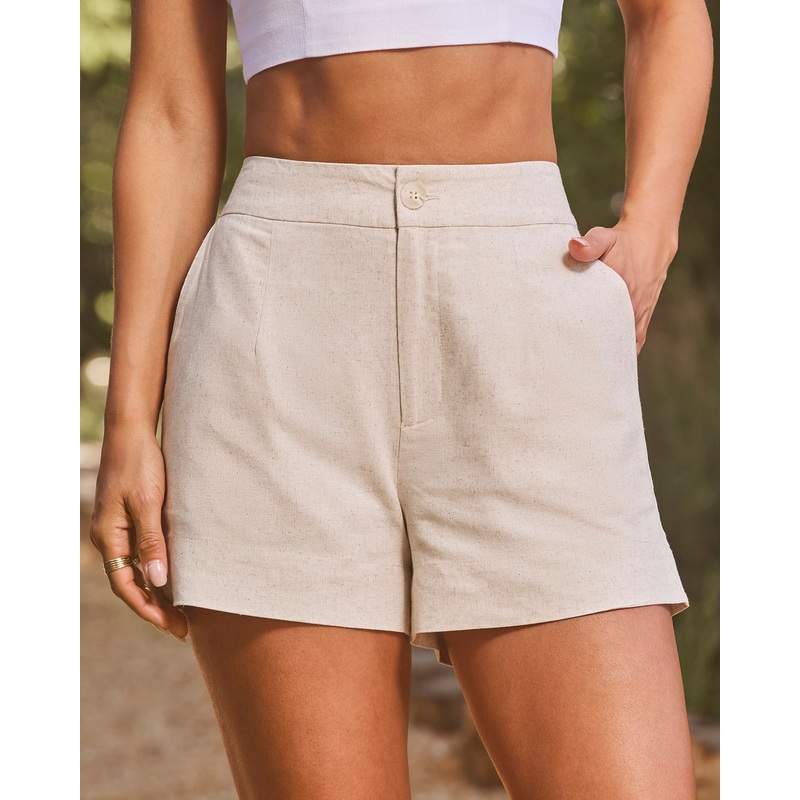 Chesterfield Linen High Rise Shorts