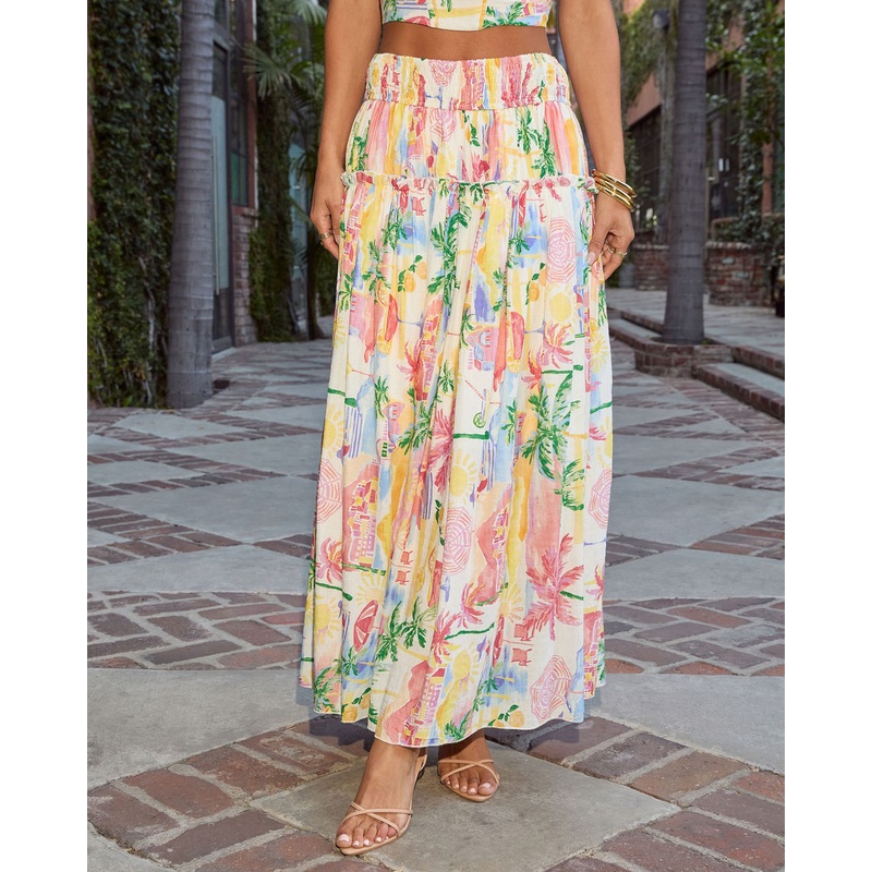 Island Muse Tropical Maxi Skirt