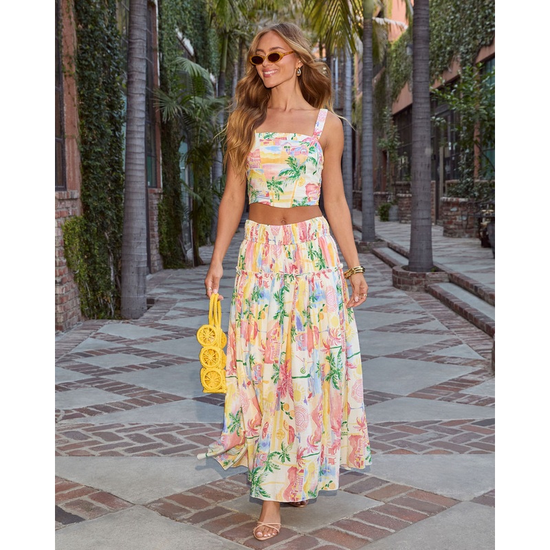 Island Muse Tropical Tank Top|Cream|S|M|L