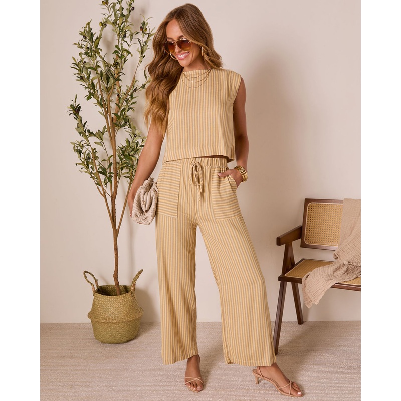 Meadowlight Striped Boxy Tank|Yellow Multi|S|M|L