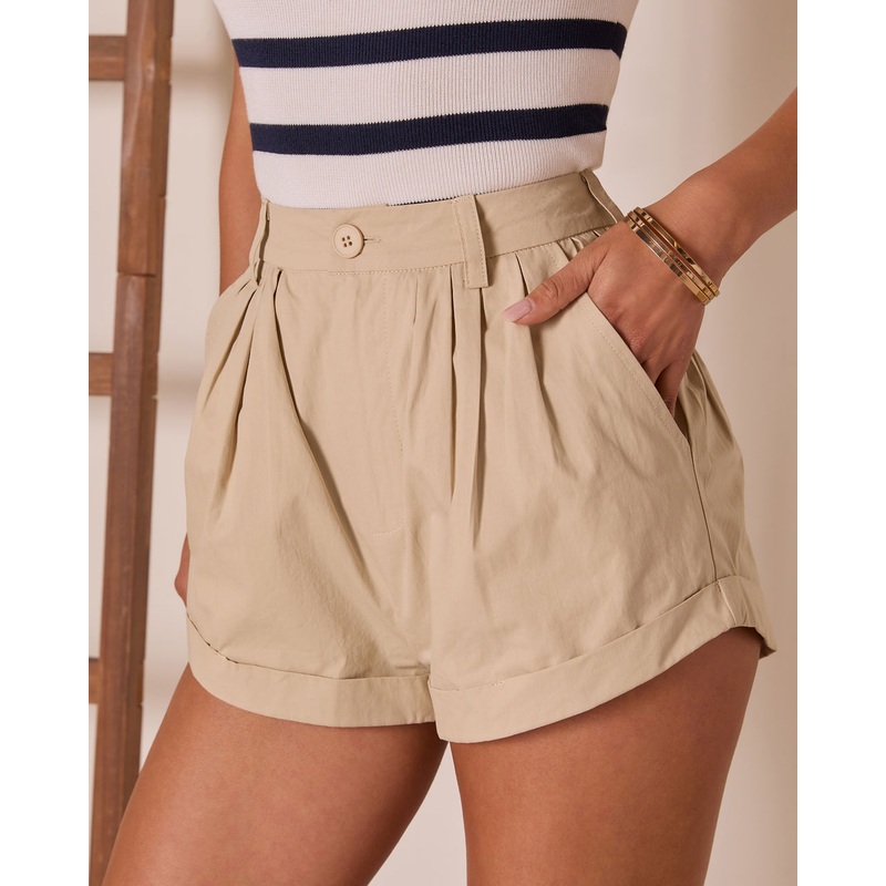 Mirenna Pleated High Rise Shorts