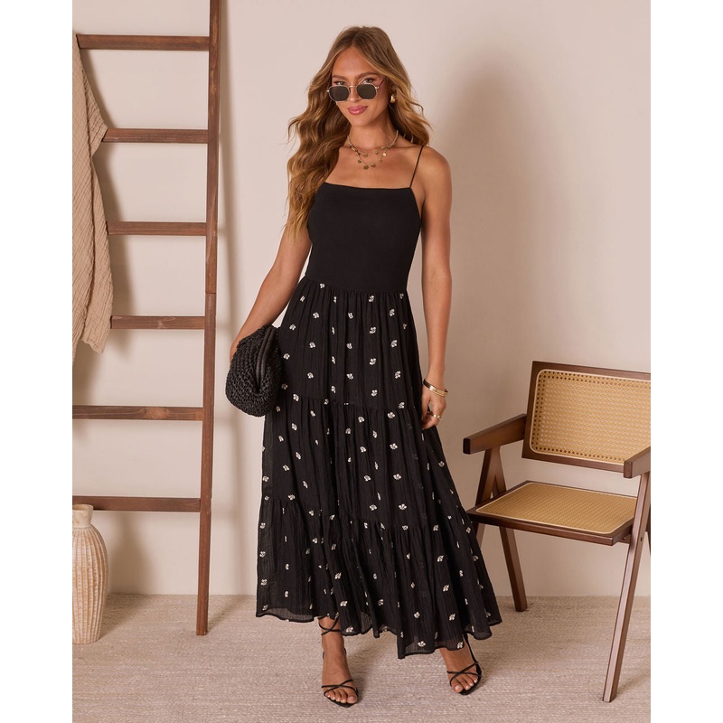 Moonflower Tiered Floral Maxi Dress