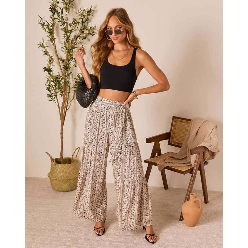 Mystic Wanderer Wide Leg Printed Pants