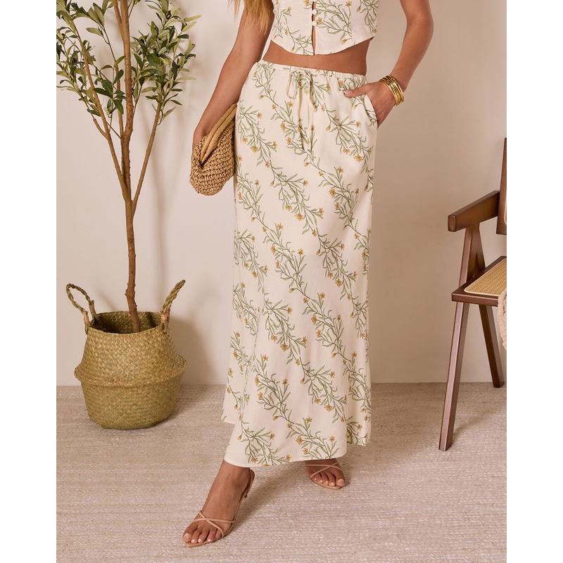 Sweet Surrender Floral Maxi Skirt