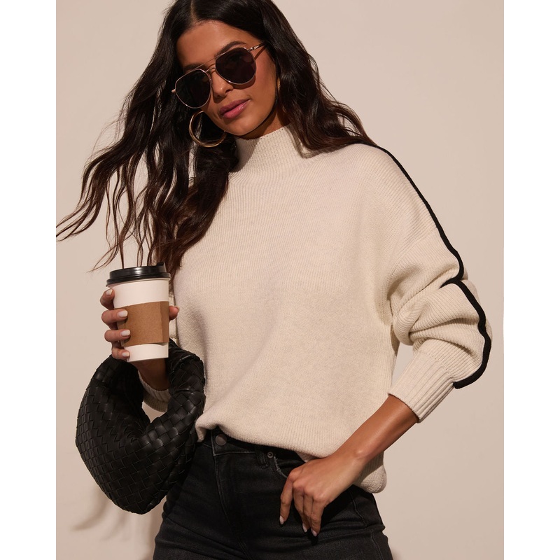 Warm Embrace Mockneck Knit Sweater