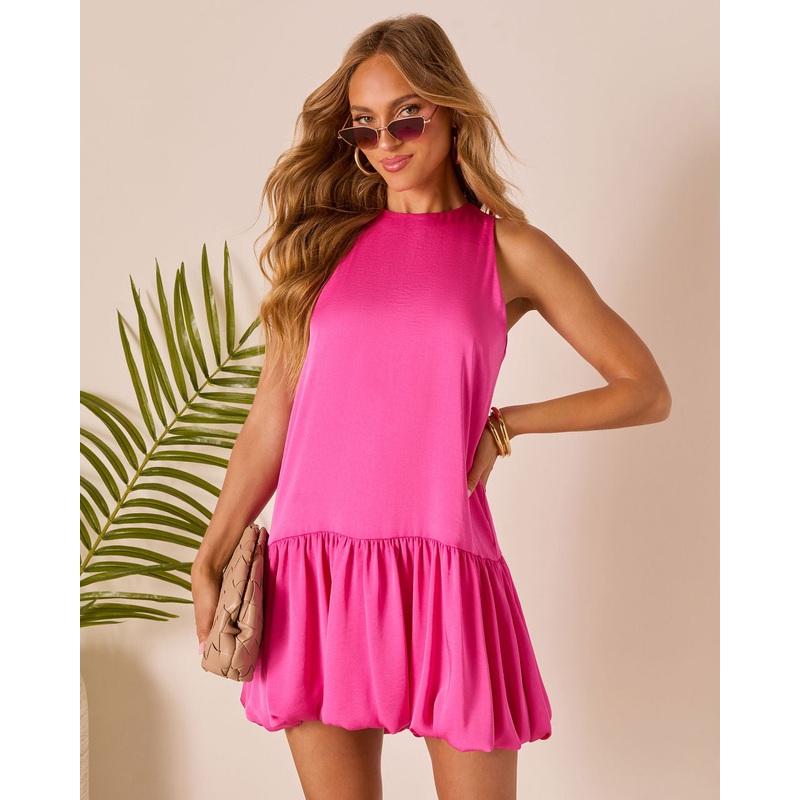 Heatwave Bubble Hem Mini Dress