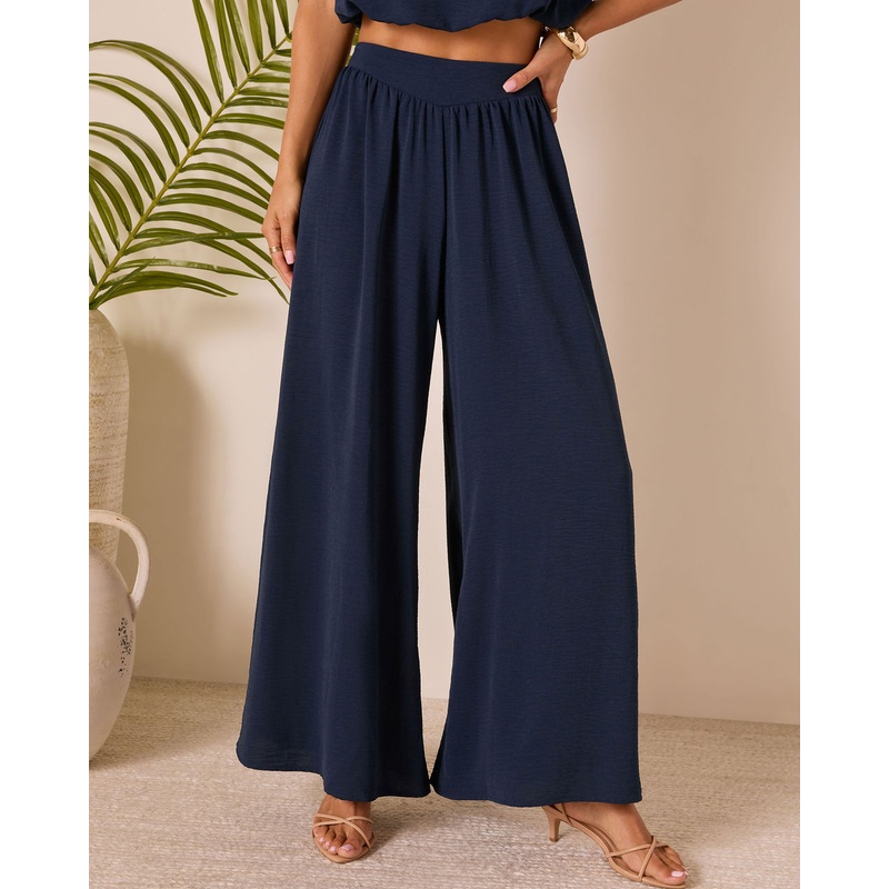 Island Sway Pleated Wide Leg Pants