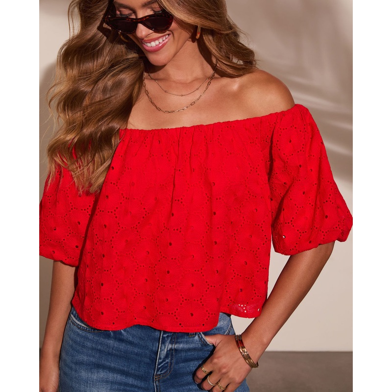 Slow Stroll Off The Shoulder Top