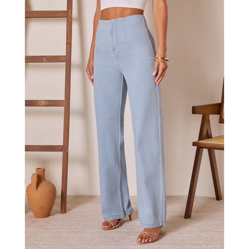Lianne High Rise Denim Pants|Light Wash|XS|S|M|L|XL