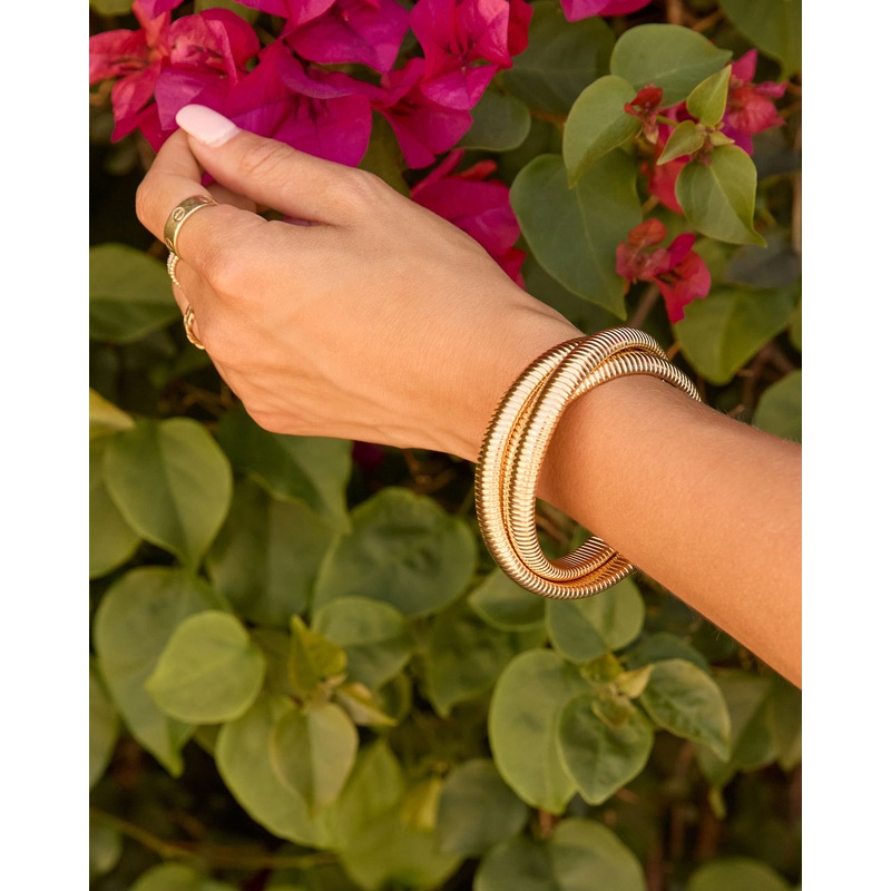 Ronna Twisted Bangles|Gold|O/S