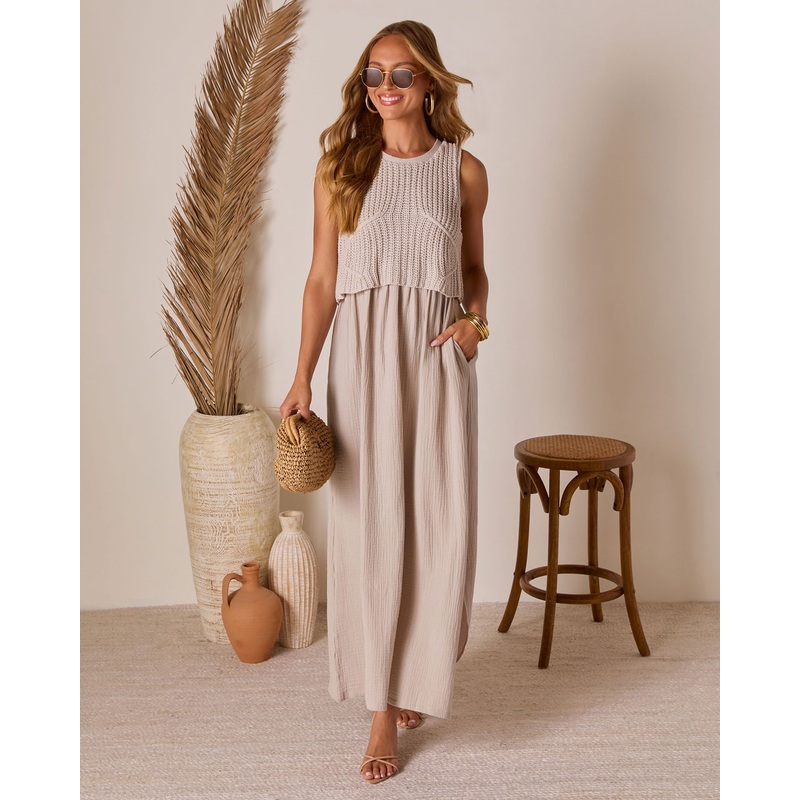 Saltwoven Crochet Bodice Maxi Dress