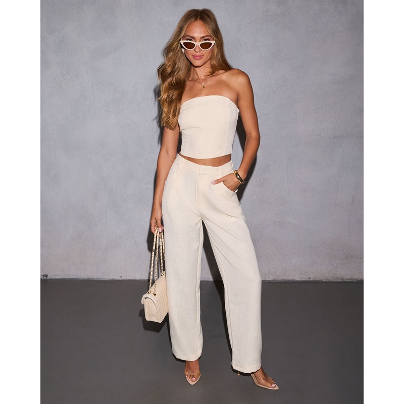 Sun Dazed Linen Straight Leg Trouser