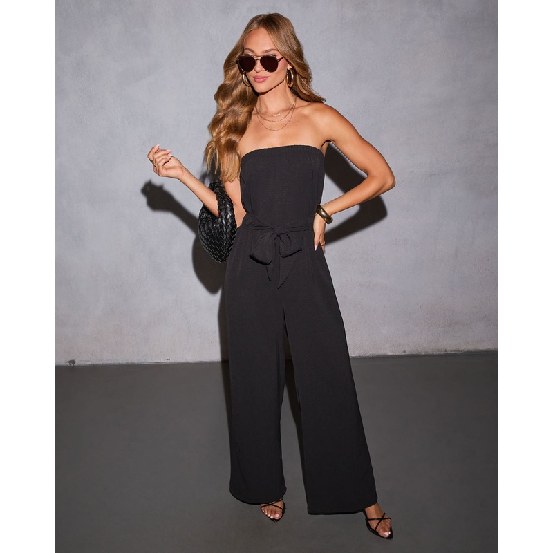 Trinah Strapless Jumpsuit|Black|XS|S|M|L|XL