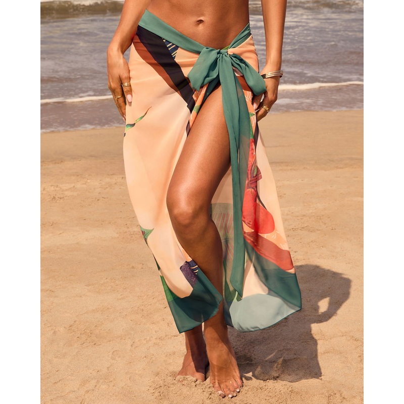 Honeydew Skies Abstract Print Sarong