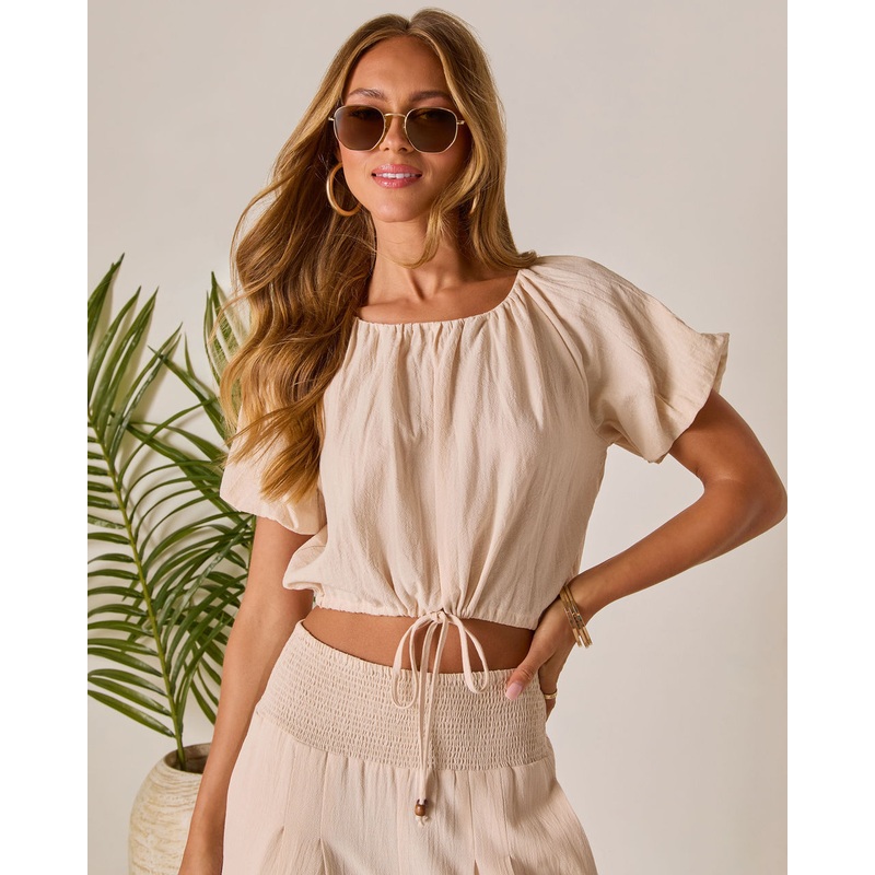 Korien Short Sleeve Top|Oatmeal|S|M|L