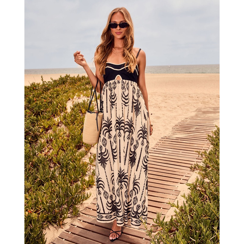Kylen Printed Maxi Dress|Black Multi|XS|S|M|L|XL