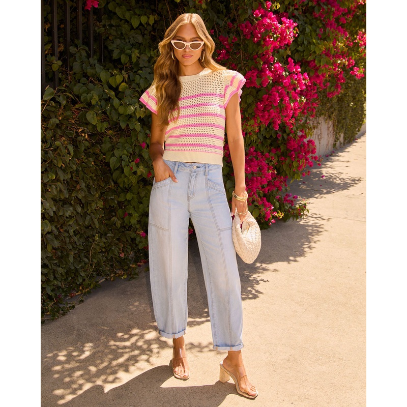 Teien Rigid Pintuck Barrel Jeans