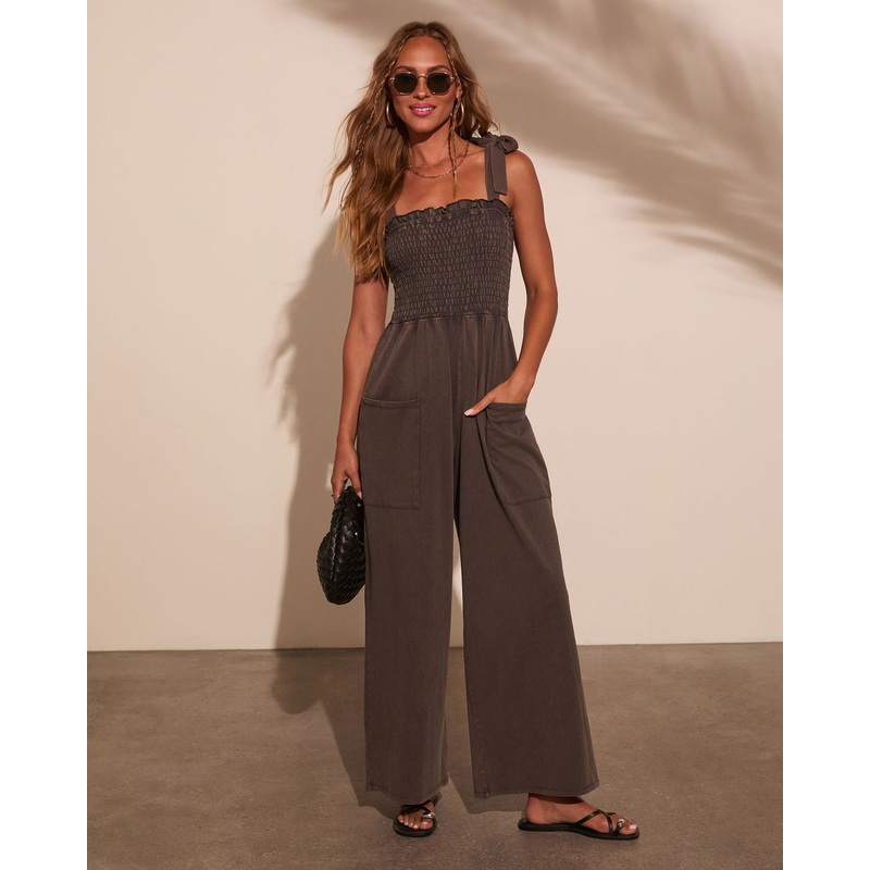 Wild Dunes Shoulder Tie Jumpsuit