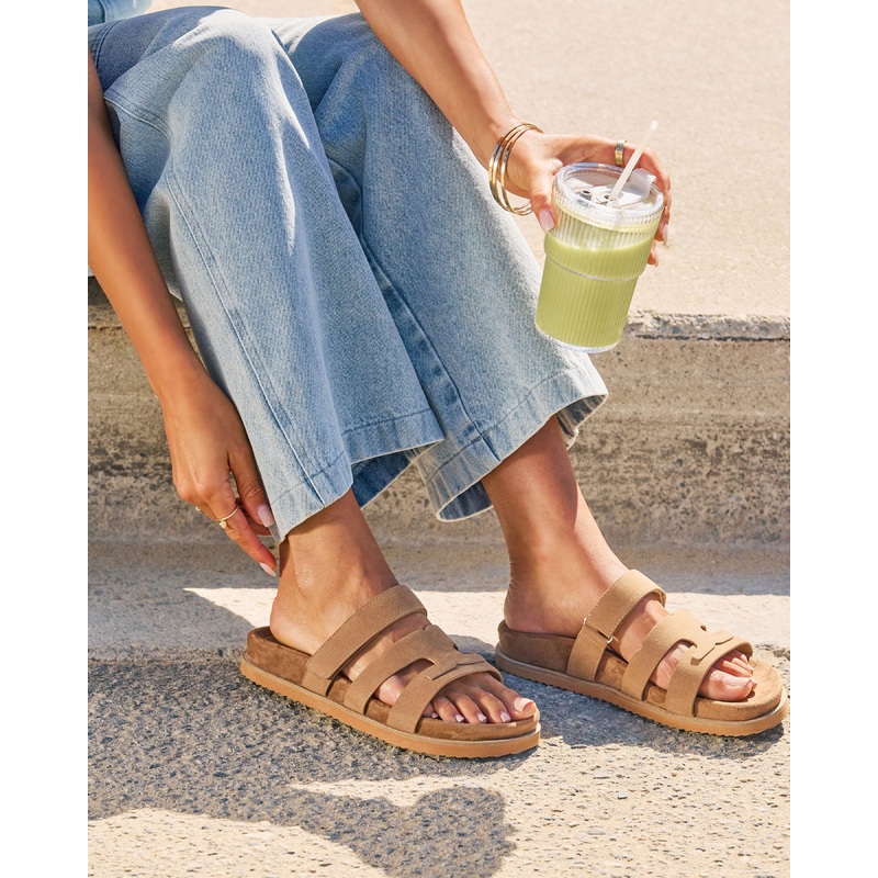 Analisse Faux Suede Sandals|Taupe|6|6.5|7|7.5|8|8.5|9|10
