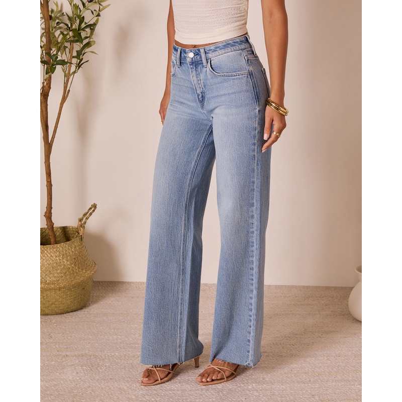Celinah Stretch High Rise Wide Leg Denim