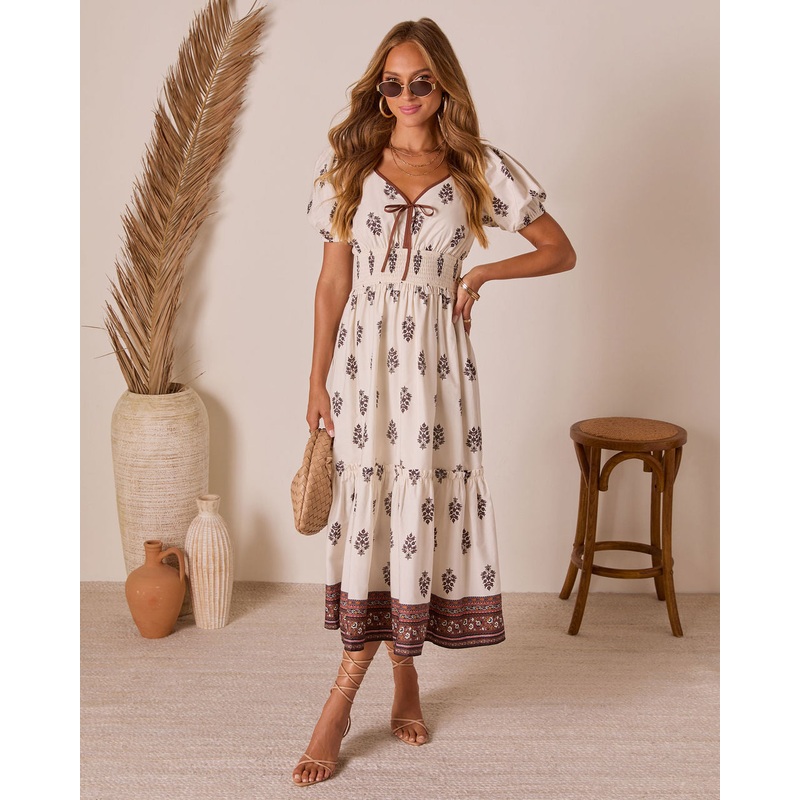 Creslen Fit And Flare Midi Dress
