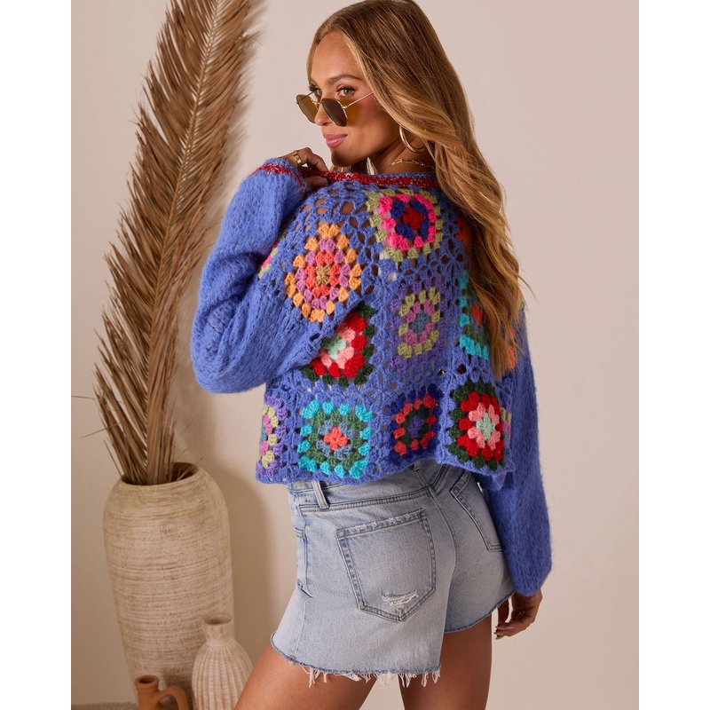 Farlyn Open Front Crochet Cardigan