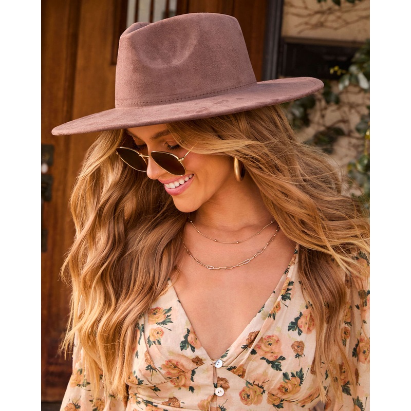 Kiss the Sun Faux Suede Fedora