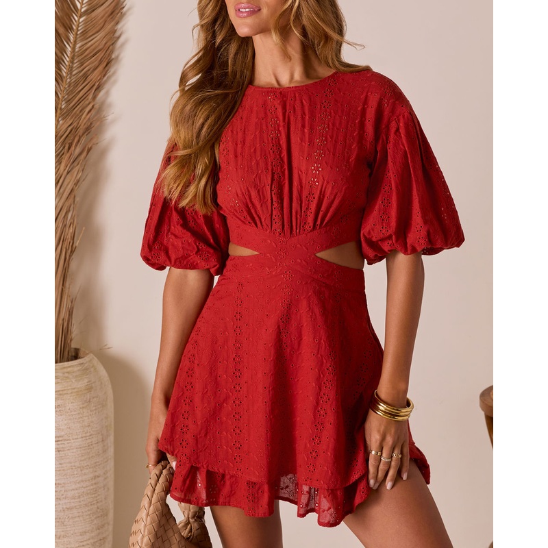 Liore Cut Out Mini Dress|Terracotta|XS|S|M|L|XL