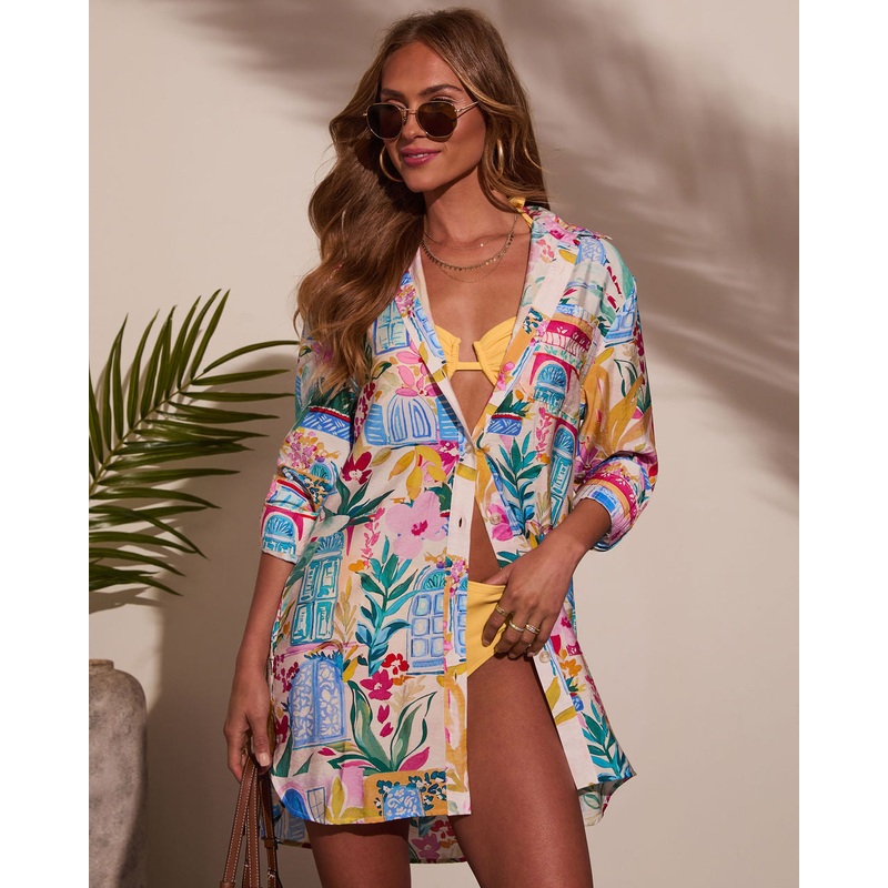 Queen Retro Printed Shirt Dress