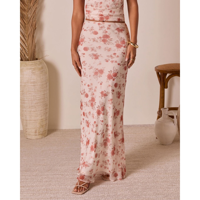 Romance Rewritten Floral Maxi Skirt