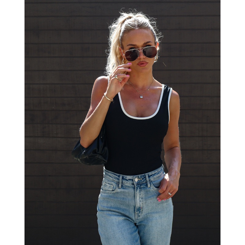 Roz Ribbed Bodysuit|Black|Red/Pink|White|XS|S|M|L|XL