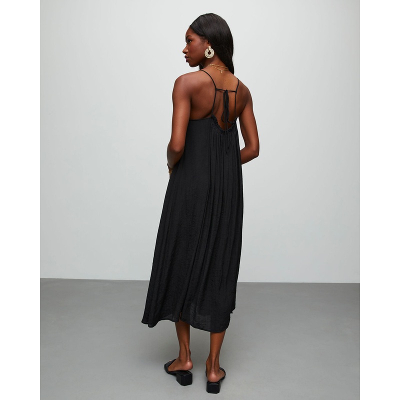 Beale Boho Midi Dress|Black|Turquoise|S|M|L