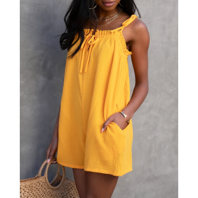 Capitola Dates Cotton Pocketed Romper
