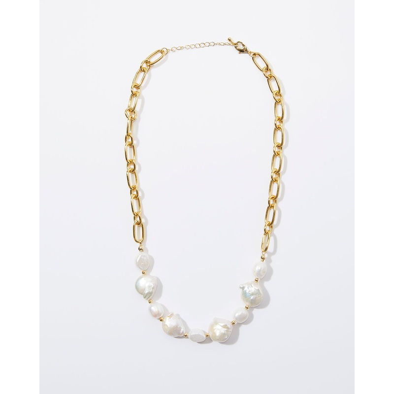 Deep Sea Pearl Necklace|Gold|O/S