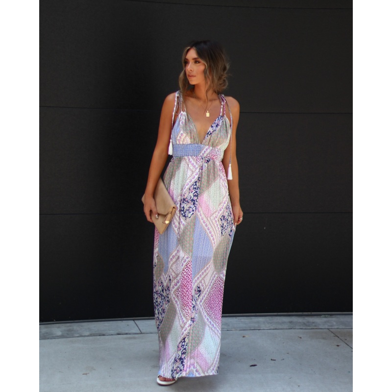 Nerissa Printed Maxi Dress|Multi|S|M|L